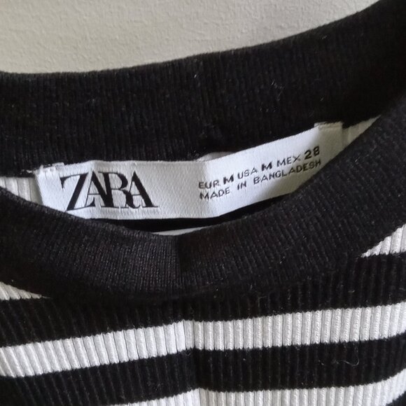 Zara Striped Ribbed Tank Top – Size M - Picture 3 of 3